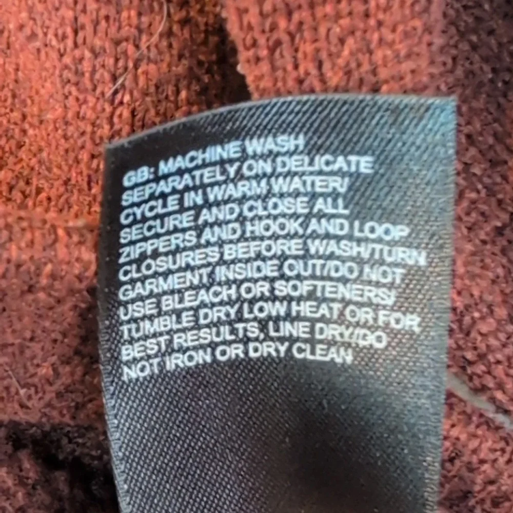 The North Face Gordon Lyons Crew Neck Fleece Sweater Sz Sm Burgundy Cozy Warm